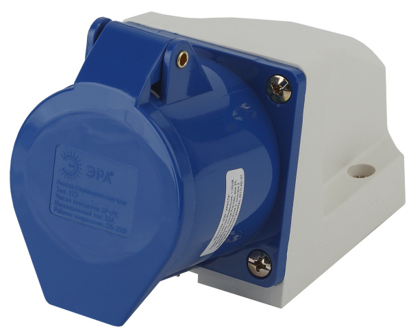 ЭРА R(OUT)-32-2P-PE-IP44 Розетка стационарная наружная 123 2Р+РЕ 32А 220В