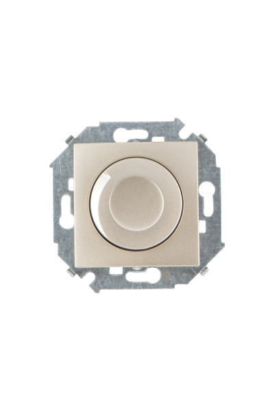 Купить Simon 15 Шампань Светорегулятор поворотно-нажимной, 500Вт, 230В, винт.зажим 1591311-034