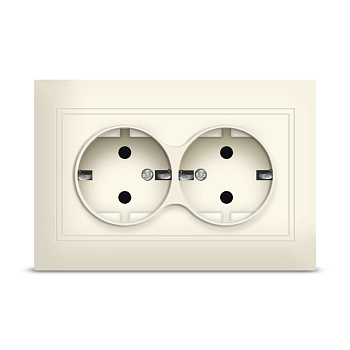 UNIVersal "Севиль" Розетка "Слоновая кость" 2-ая с/з Б-С0128