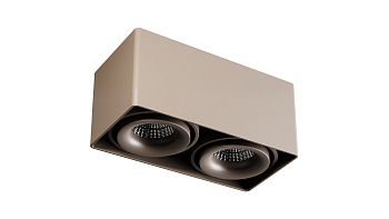 Quest Light Светильник накладной поворотный, шампань, под лампу 2хGU10 MR16 до 50w, IP20, CASTLE 2 ED cube champagne CASTLE 2 ED cube champange