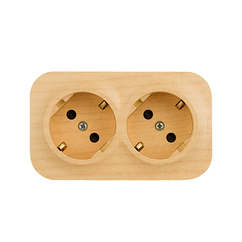 Legrand Quteo IP 20 Дерево Розеточный блок с предварительным подключением 2 x 2К+З с защитными шторками - 16 A - 250 В~ 782287