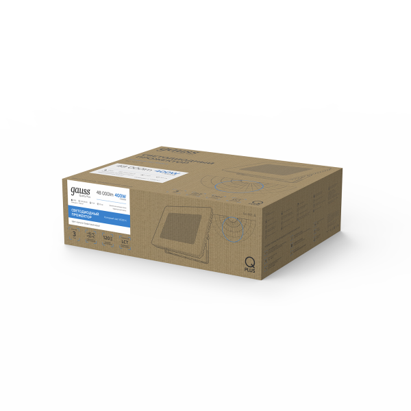 Gauss Прожектор Qplus 400W 48000lm 6500K 175-265V IP65 графитовый LED 690511400 Купить Gauss Прожектор Qplus 400W 48000lm 6500K 175-265V IP65 графитовый LED 690511400