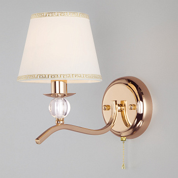 Eurosvet Классическое бра с абажуром 60097/1 золото a045206