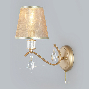 Eurosvet Классическое бра с абажуром 60103/1 перламутровое золото a045229