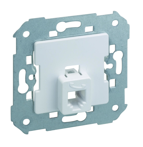 Simon 75 Мех Графит Розетка ТЛФ с суппортом RJ-11 4 контакта 75480-32