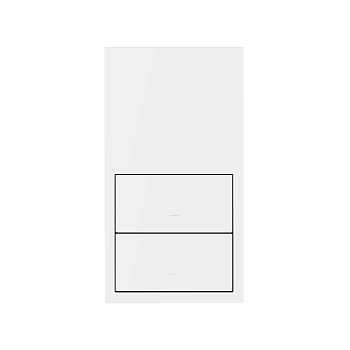 Simon 100 Черный матовый Кит 2 поста, фронт. 1 рамка вертикальная + 2 клавиши выключателей 10020213-238