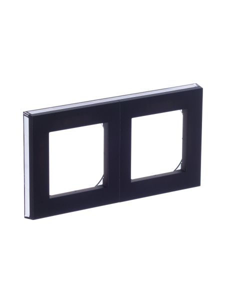 Купить ABB EPJ Levit антрацит / дымчатый чёрный Рамка 2 поста 2CHH015020A6063