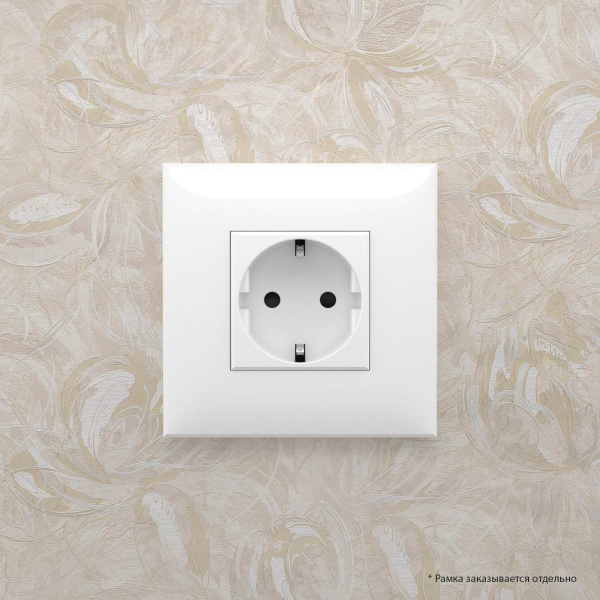 Купить DKC Розетка в стену, 2P+E, с з/ш, "Avanti", "Белое облако"