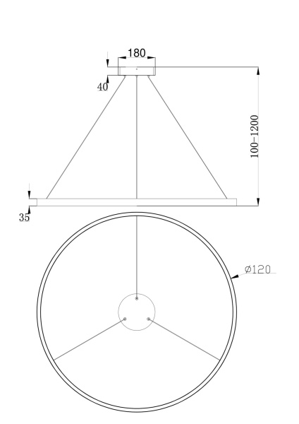 Купить Maytoni Technical Подвесной светильник Черный MOD058PL-L65B4K