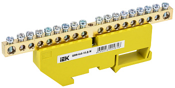 IEK Шина PE земля на DIN-изол ШНИ-6х9-18-Д-Ж