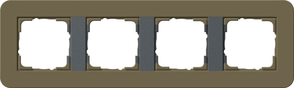 Gira E3 Дымчатый/Антрацит Рамка 4-ая 0214426