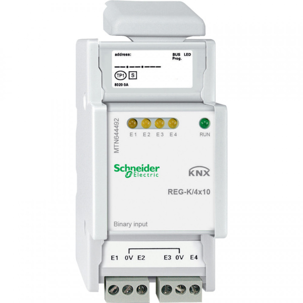 SE Merten KNX Бинарный вход 4-канальный сканирующий DIN-рейка MTN644492