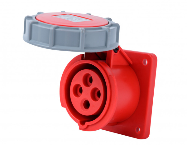 Dekraft Розетка для скрытой проводки 3Р+РЕ 16А 380В IP67 РЩ-103