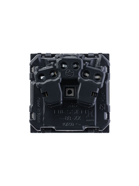 Купить ABB NIE Zenit Шампань Розетка с/з с защитными шторками, винт. зажим, 2 мод 2CLA228800N1901