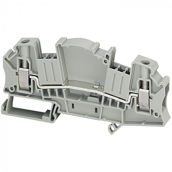 SE Клеммник винтовой проходной, измерительный, 2точки, 6мм,серый NSYTRV62TT