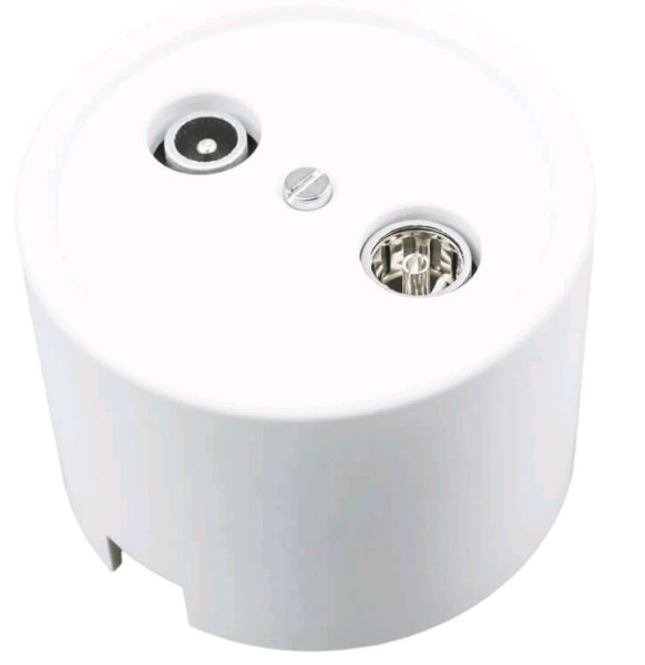 BIRONI Лизетта Пластик Белый Розетка R/TV-Sat проходная B1-304-21