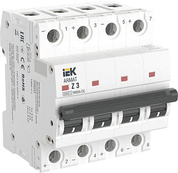 IEK ARMAT Автоматический выключатель M06N-DC 4P Z 3А AR-M06N-4-Z003DC