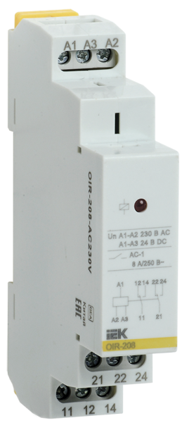 Купить IEK ONI Промежуточное реле OIR 3 контакта (16А) 230 В AC