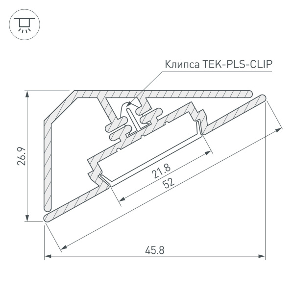 Купить Arlight Профиль KLUS-LOCK-FM-BASE-2000 ANOD (Алюминий) 020909