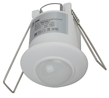 ЭРА MD 019 Датчик движения Датчик движения белый, 800Вт, 360 градусов.,6М,IP20