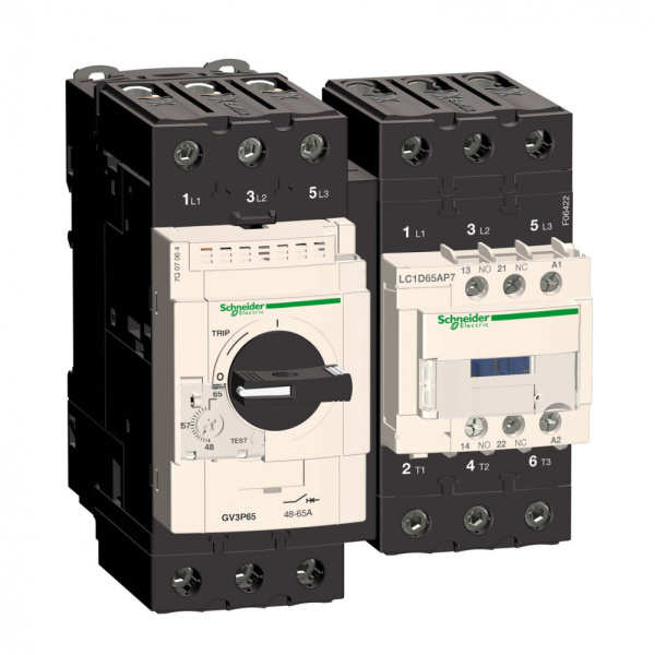 SE Contactors D Telemecanique Контактор 3P Everlink 440В, 65A, 3НО сил.конт. катушка 230В АС LC1D65AP7