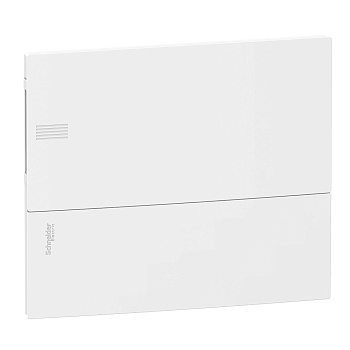 SE RESI9 MP (Mini Pragma) Бокс встраеваемый с белой дверью 1 ряд/12 модулей, IP40, IK07, 63А, 2 клеммы, Италия MIP22112