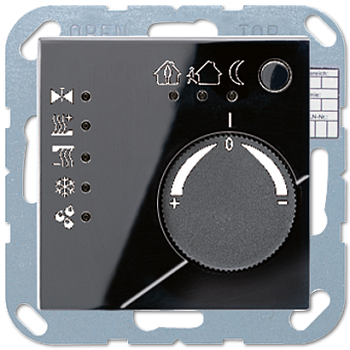 JUNG KNX-регулятор с шинным сопряжением с ручкой для установки температуры чёрный A2178SW