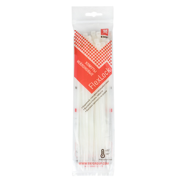 Купить EKF PROxima Хомут P6.6 стандартный (б), 4.8x200 (100шт) FlexLock