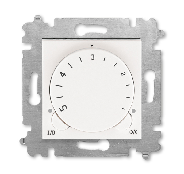 ABB EPJ Levit жемчуг / ледяной Терморегулятор универсальный, с поворотной ручкой, 16A, жемчуг/ледяной 2CHH920003A6068