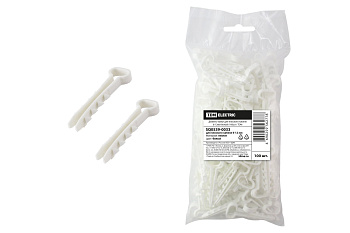 TDM Дюбель-хомут для плоского кабеля 6-12мм белый (100шт) SQ0539-0033
