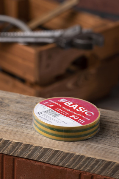 Купить EKF Basic Изолента класс А (0,18х19мм) (20м.) желто-зеленая