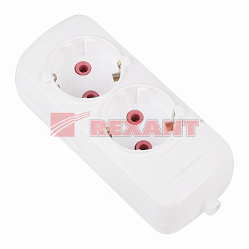 Колодка 2 гнезда с заземлением «Эконом» Rexant 11-8709