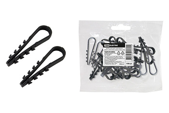 TDM Дюбель-хомут ДХК-10 для круглого кабеля 5-10мм нейлон черный (100шт) SQ0539-0002