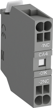 ABB Блок контактный дополнительный CA4-01K (1НЗ) с втычными клеммами для контакторов AF09K...AF38K и реле NF22EK...NF40EK 1SBN010160R1001