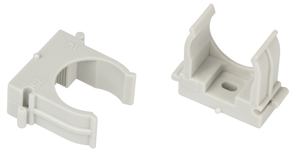 ЭРА Крепеж клипса для труб CLIP-25-G-MP прямой монтаж d 25мм серый 50шт