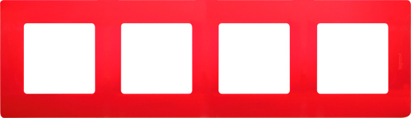 Legrand Etika Красная Рамка 4-ая 672534