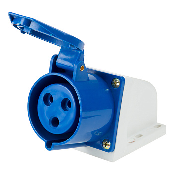 Розетка 123 стационарная 2Р+РЕ 32А 220В IP44 Rexant 11-8912