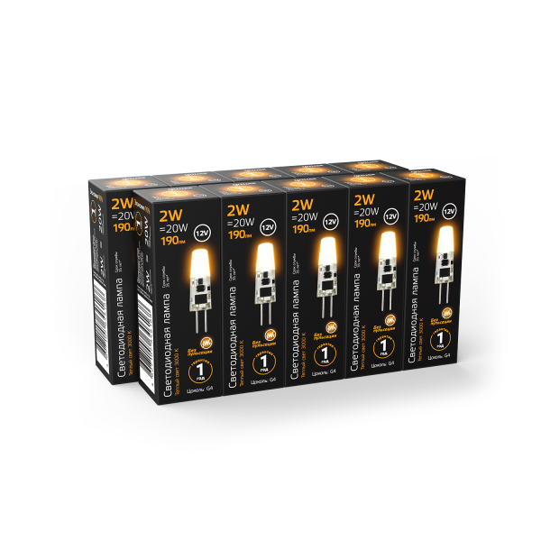 Купить Gauss Лампа G4 12V 2W 190lm 3000K силикон LED 207707102