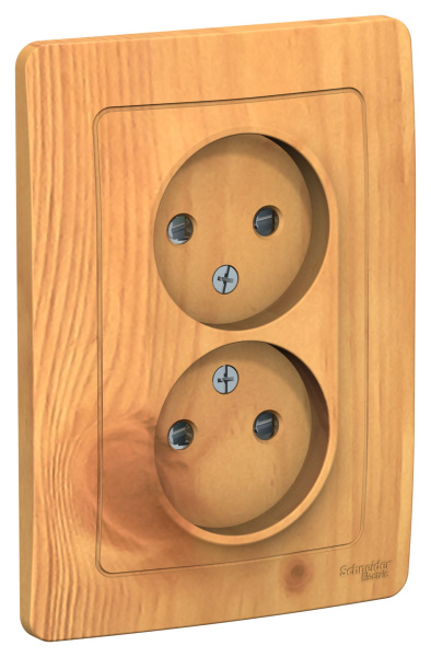 Купить Systeme Electric Blanca внутр Ясень Розетка 2-ая б/з со шторками, 16А, 250В