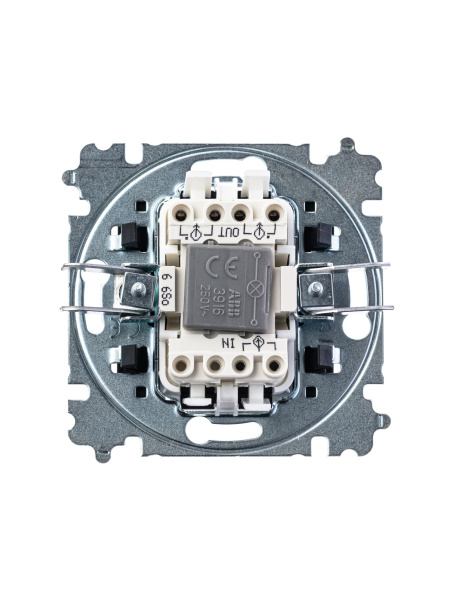 Купить ABB EPJ Levit серебро / дымчатый чёрный Переключатель 1-кл, с ориент, подсветкой 2CHH590646A6070