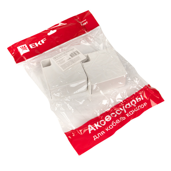 Купить EKF PROxima Поворот 90 гр. (60х40) (4 шт) Plast Белый