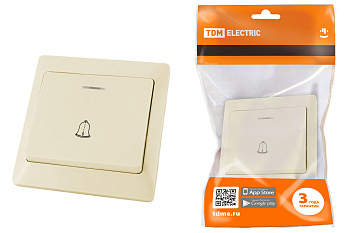 TDM Кнопка для звонка с подсветкой сл. кость "Ильмень" SQ1823-0108