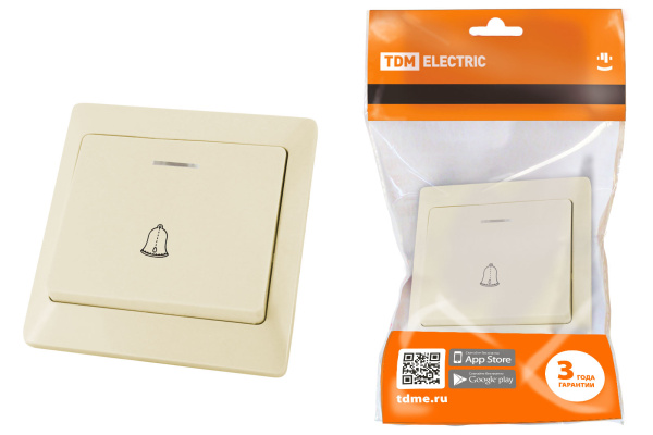 TDM Кнопка для звонка с подсветкой сл. кость "Ильмень" SQ1823-0108