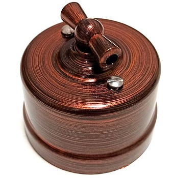 BIRONI Лизетта Пластик Медный век Выключатель проходной 1-кл B1-201-16