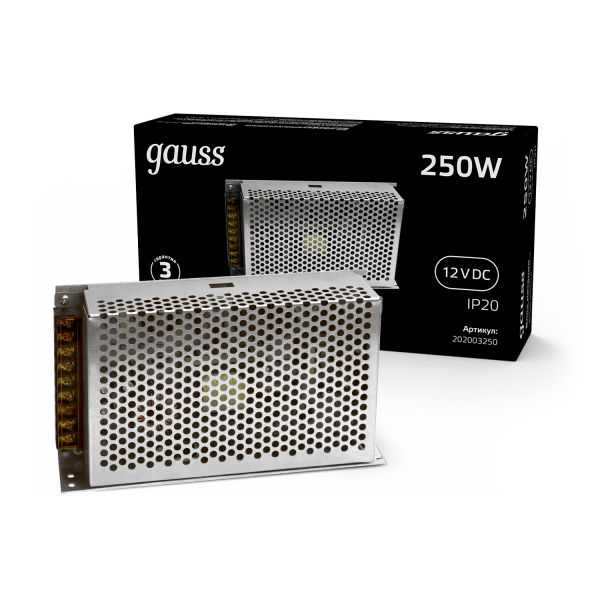 Купить Gauss Блок питания LED STRIP PS 250W 12V 5 202003250