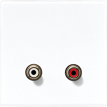 JUNG Розетка аудио тюльпан RCA 2 гнезда MALS1021WW