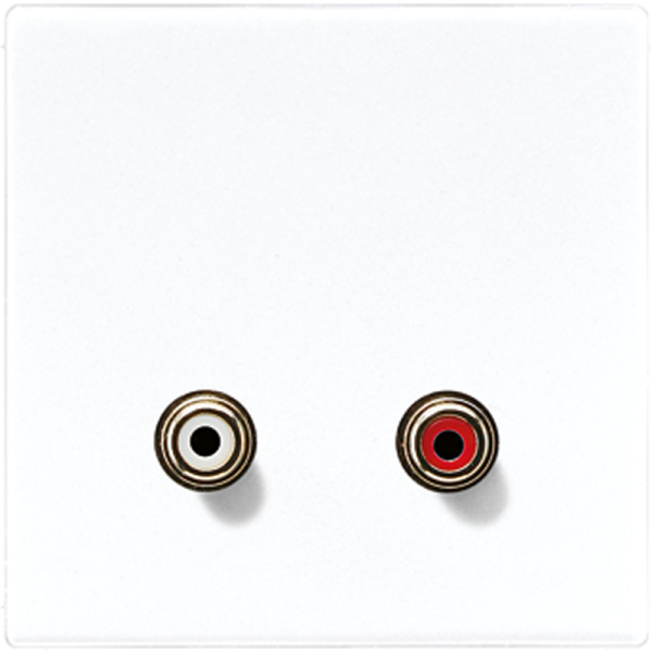 JUNG Розетка аудио тюльпан RCA 2 гнезда MALS1021WW