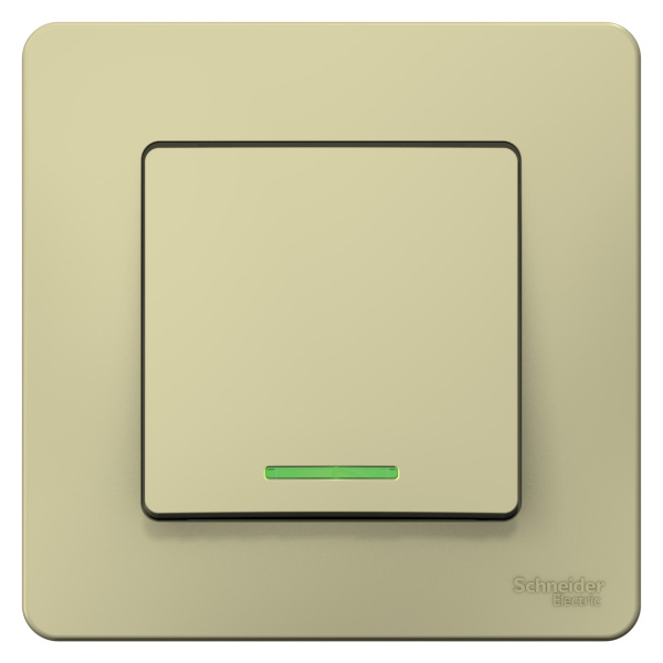 Купить Systeme Electric Blanca внутр Беж Переключатель 1-клавишный (cх.6) с подсветкой, 10А, 250B