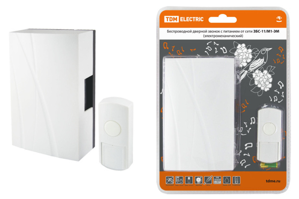 TDM Звонок ЗБС-11/М1-ЭМ (беспр., в сеть, мн.код..) SQ1901-0013