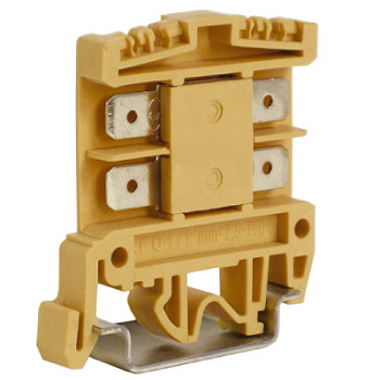DKC AFO.2/1+1, проходной зажим 2,5 кв.мм бежевый с раздельными контактами